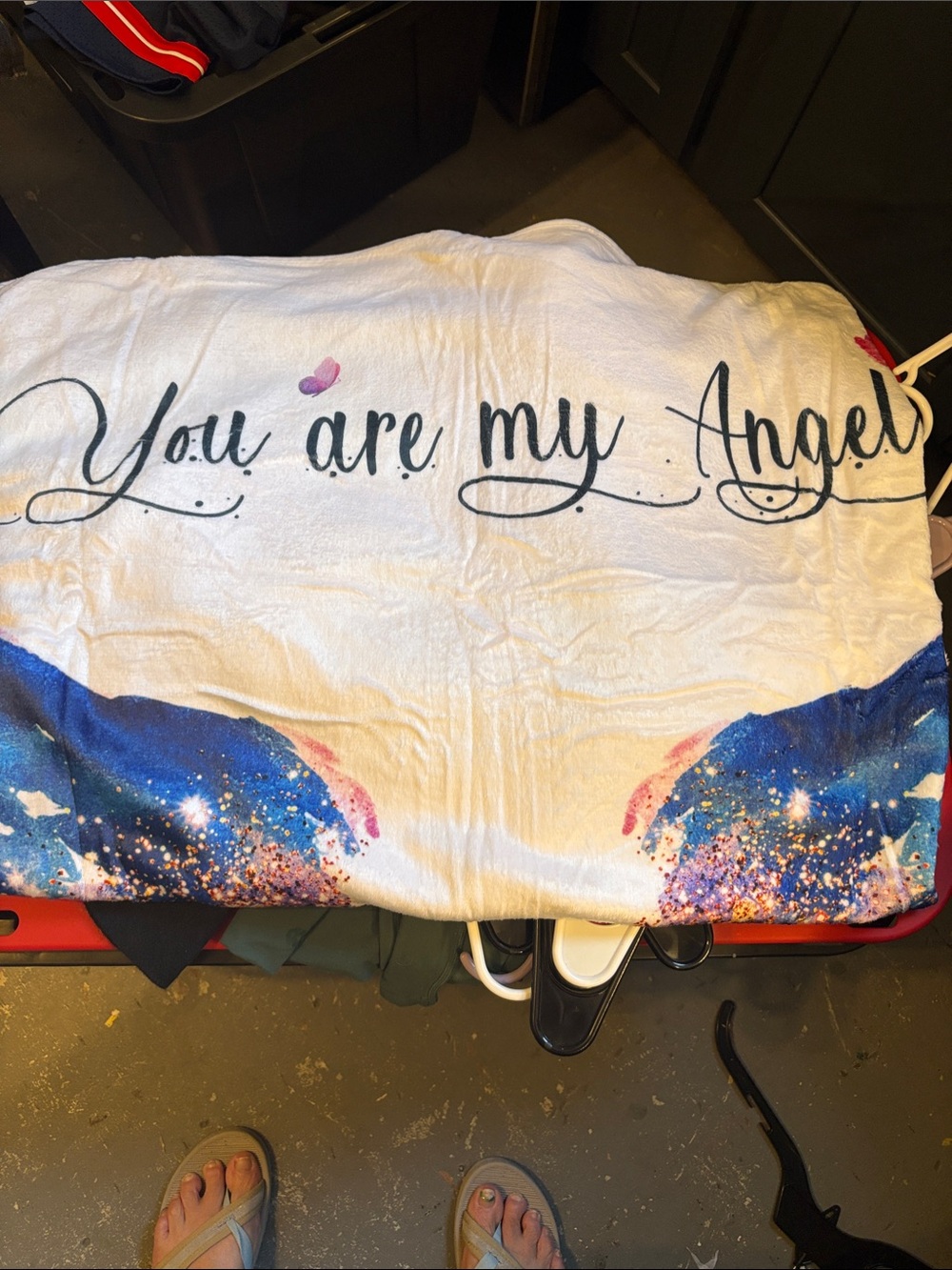 You Are My Angel White Decorative Throw Blanket